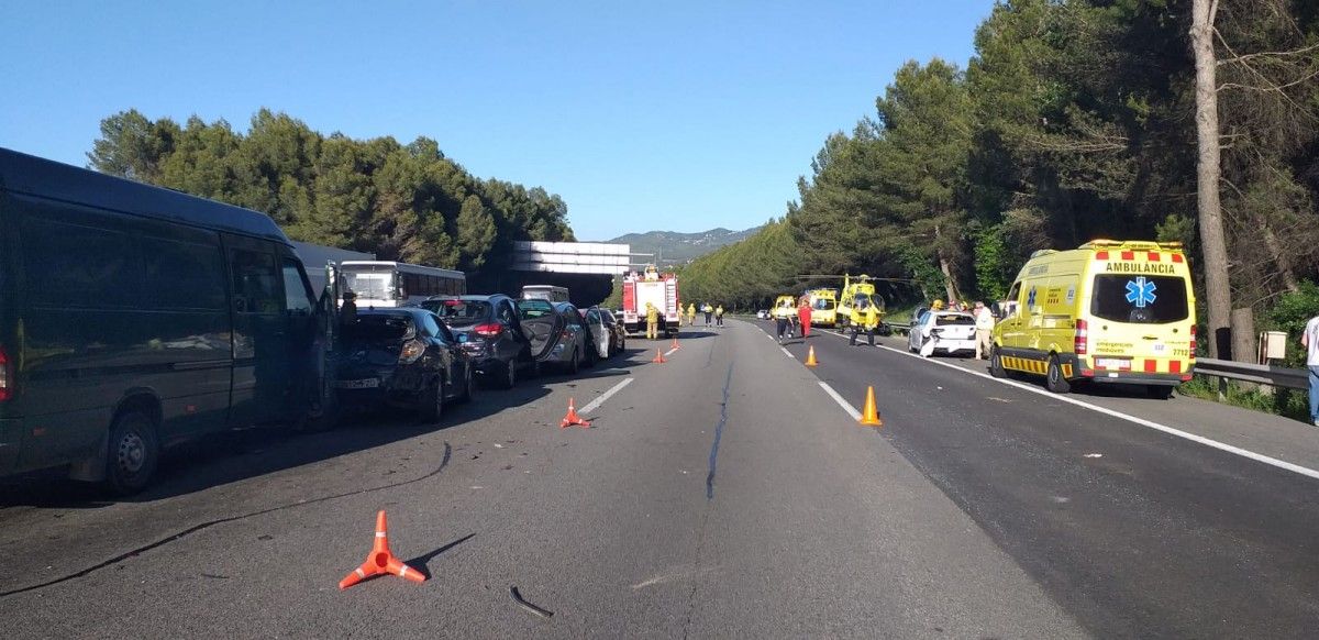 L'accident múltiple a Sant Sadurní d'Anoia.
