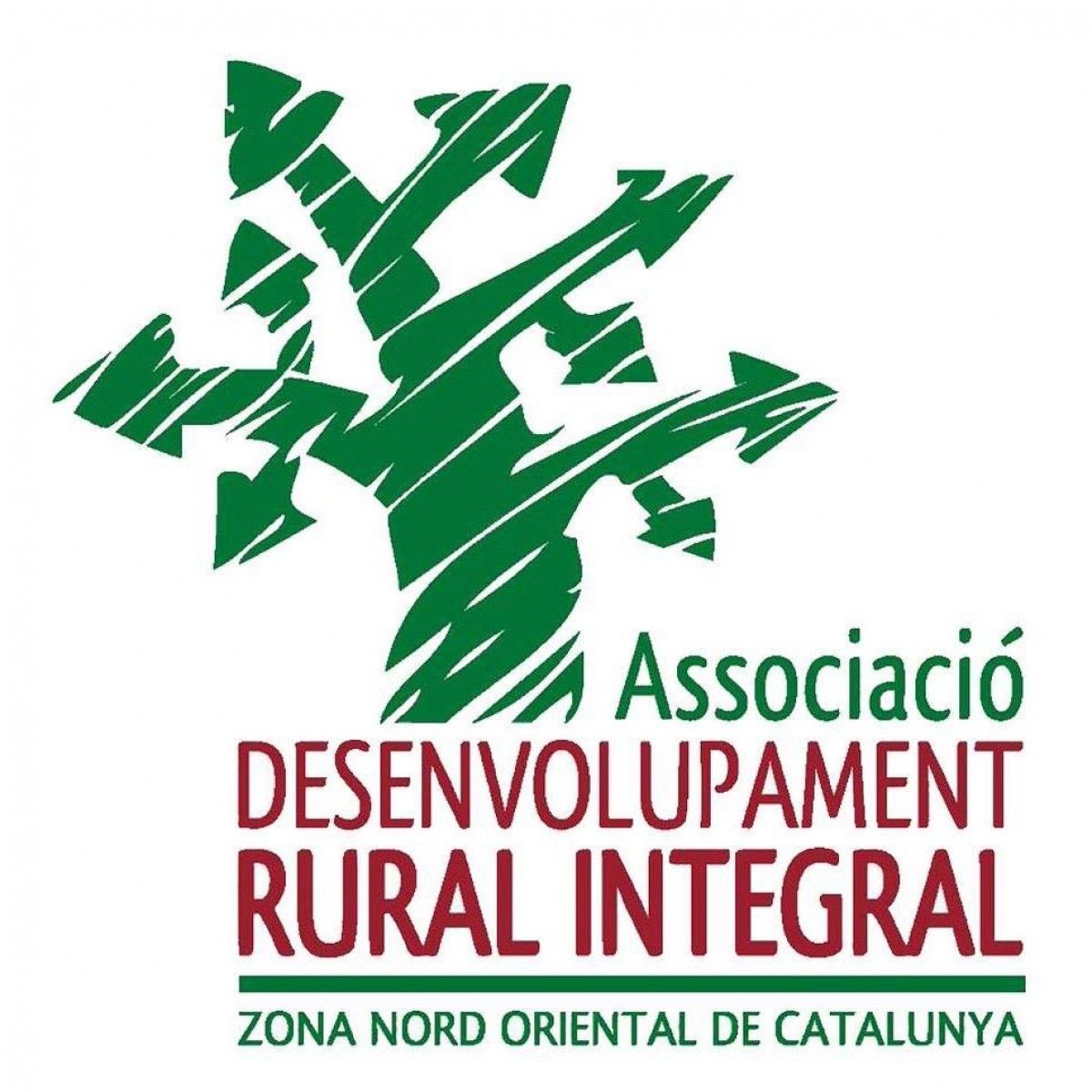 Logotip de Associació per al Desenvolupament Rural Integral de la Zona Nord-Oriental de Catalunya.