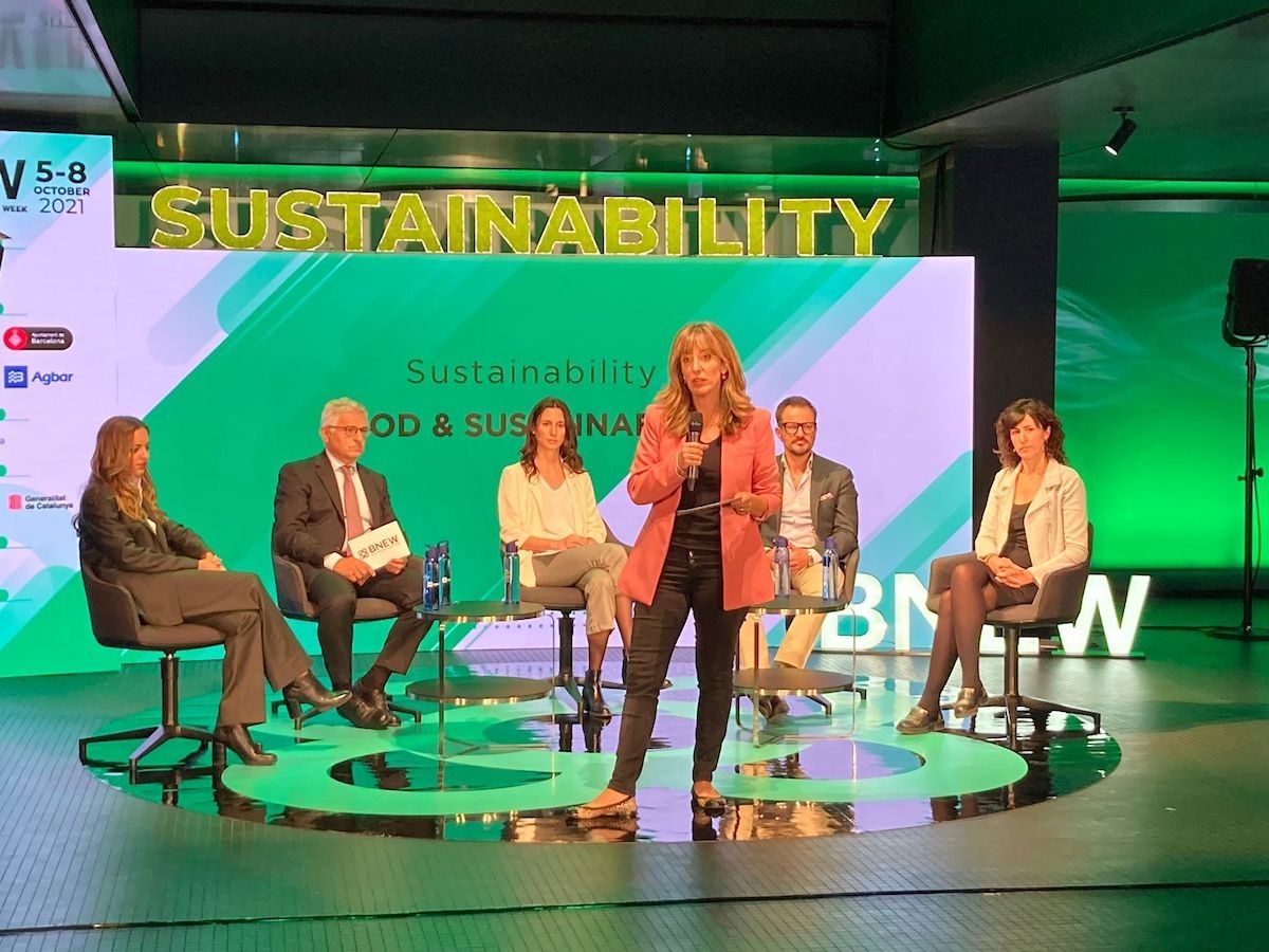 Sílvia Domènech, de La Fageda, durant el col·loqui «Food&Sustainability» del Barcelona New Economy Week.
