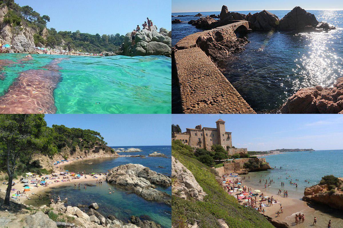 Quatre cales de la costa catalana.
