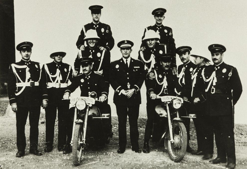 Part de la plantilla de la Policia Municipal d'Olot, l’any 1965
