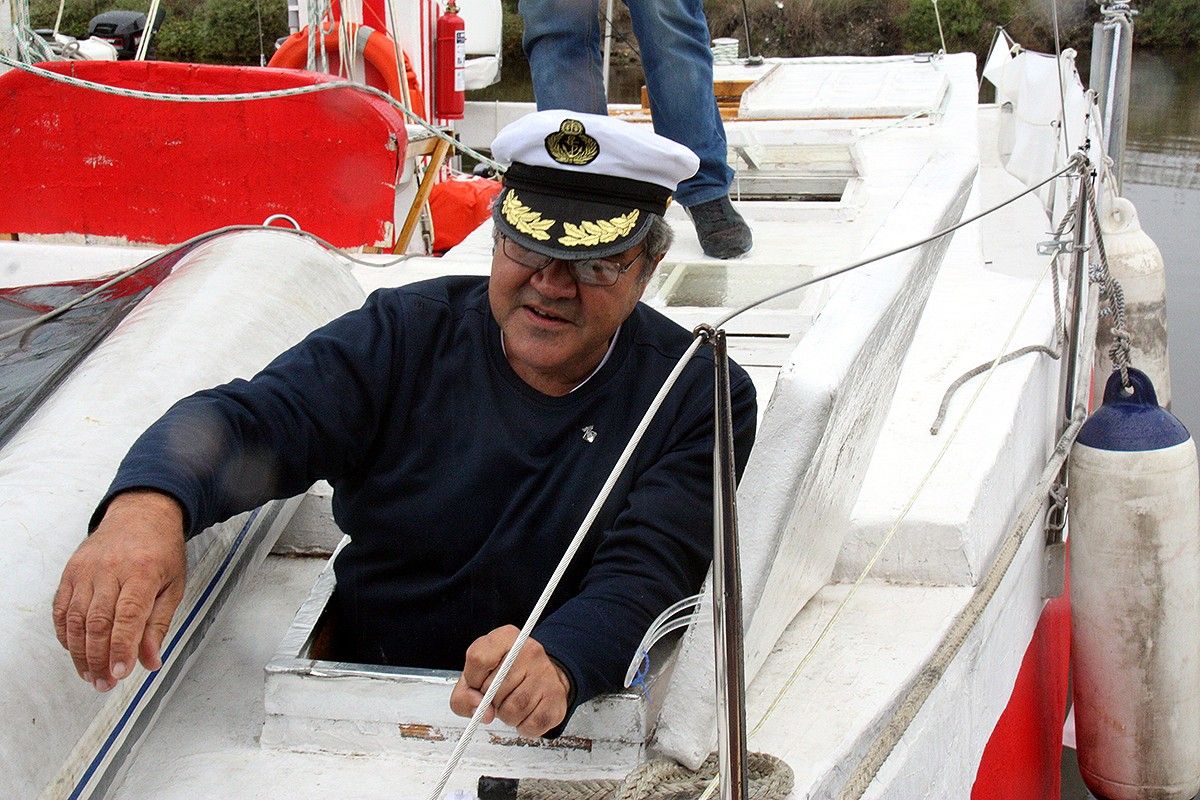 En Pepe Soto al seu catamarà 