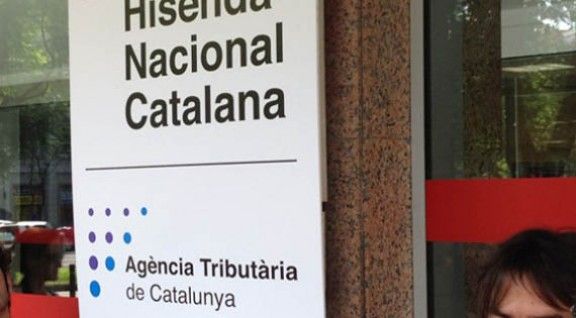 Cartell d'una de les oficines de l'Agència a Catalunya