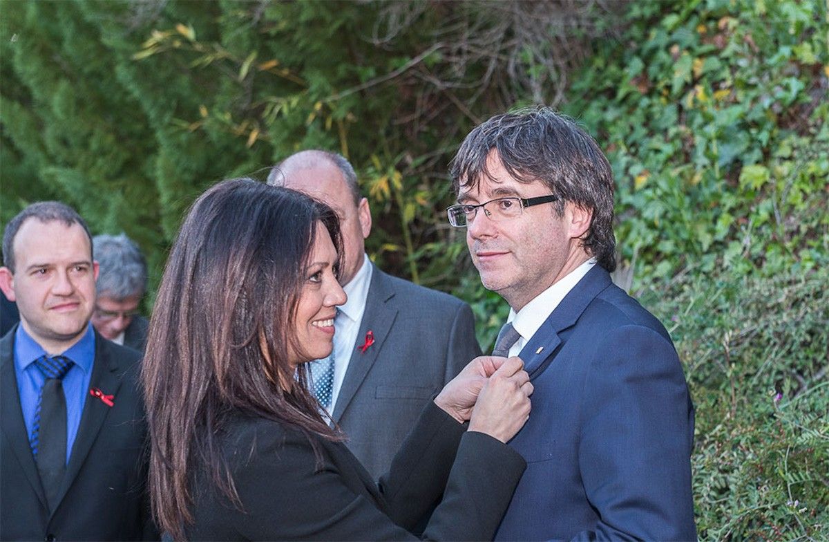 Puigdemont a la Gala contra el Sida, la seva última visita a la Garrotxa