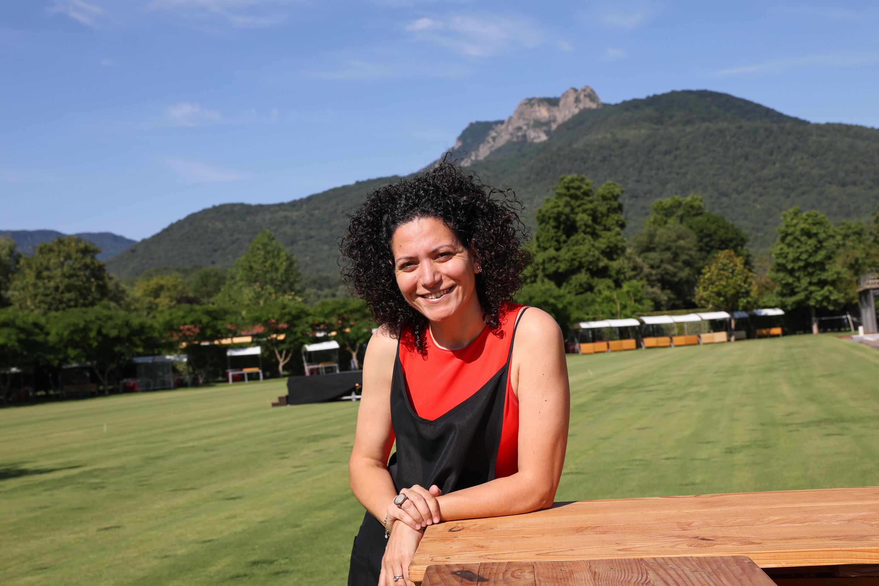 Montserrat Oller, al recinte del Festival Vallviva