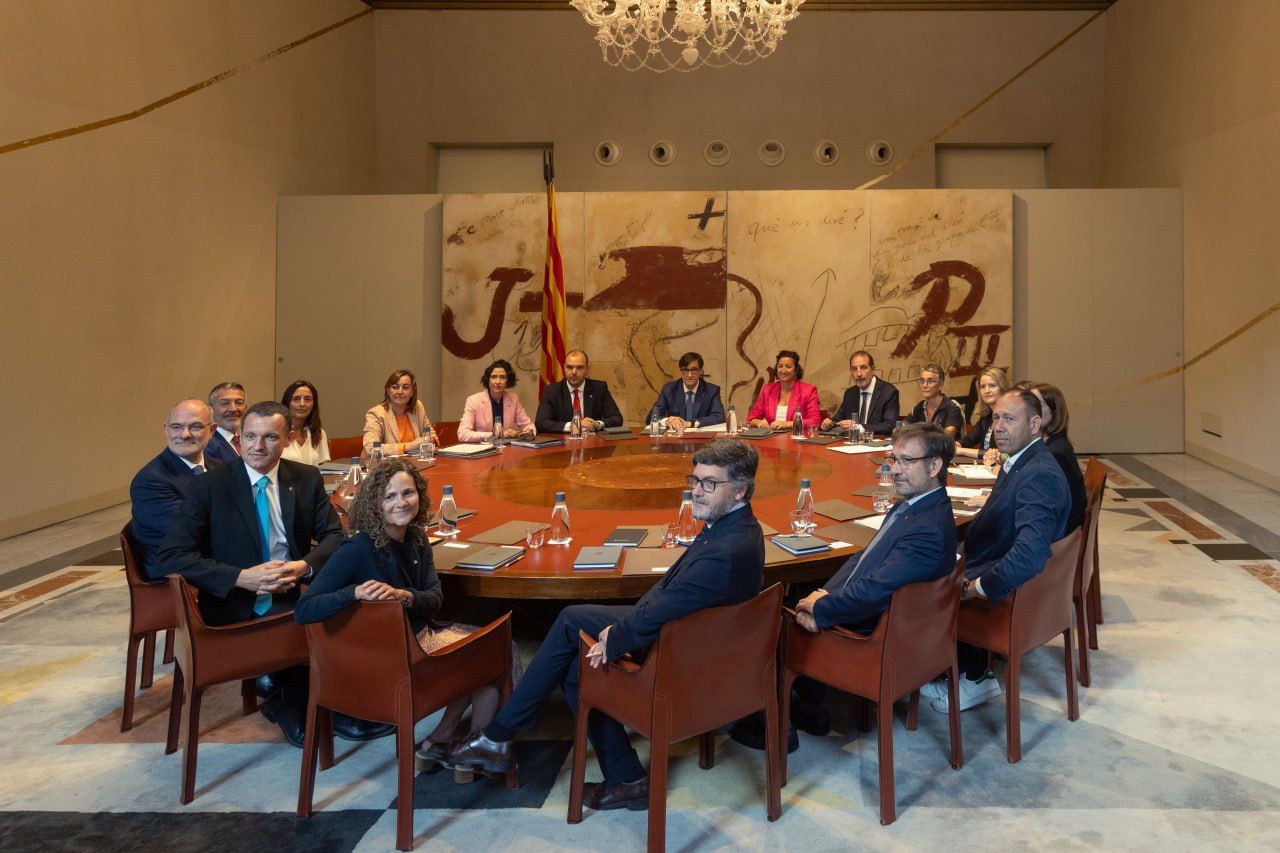 Imatge de la primera reunió del nou Govern de la Generalitat