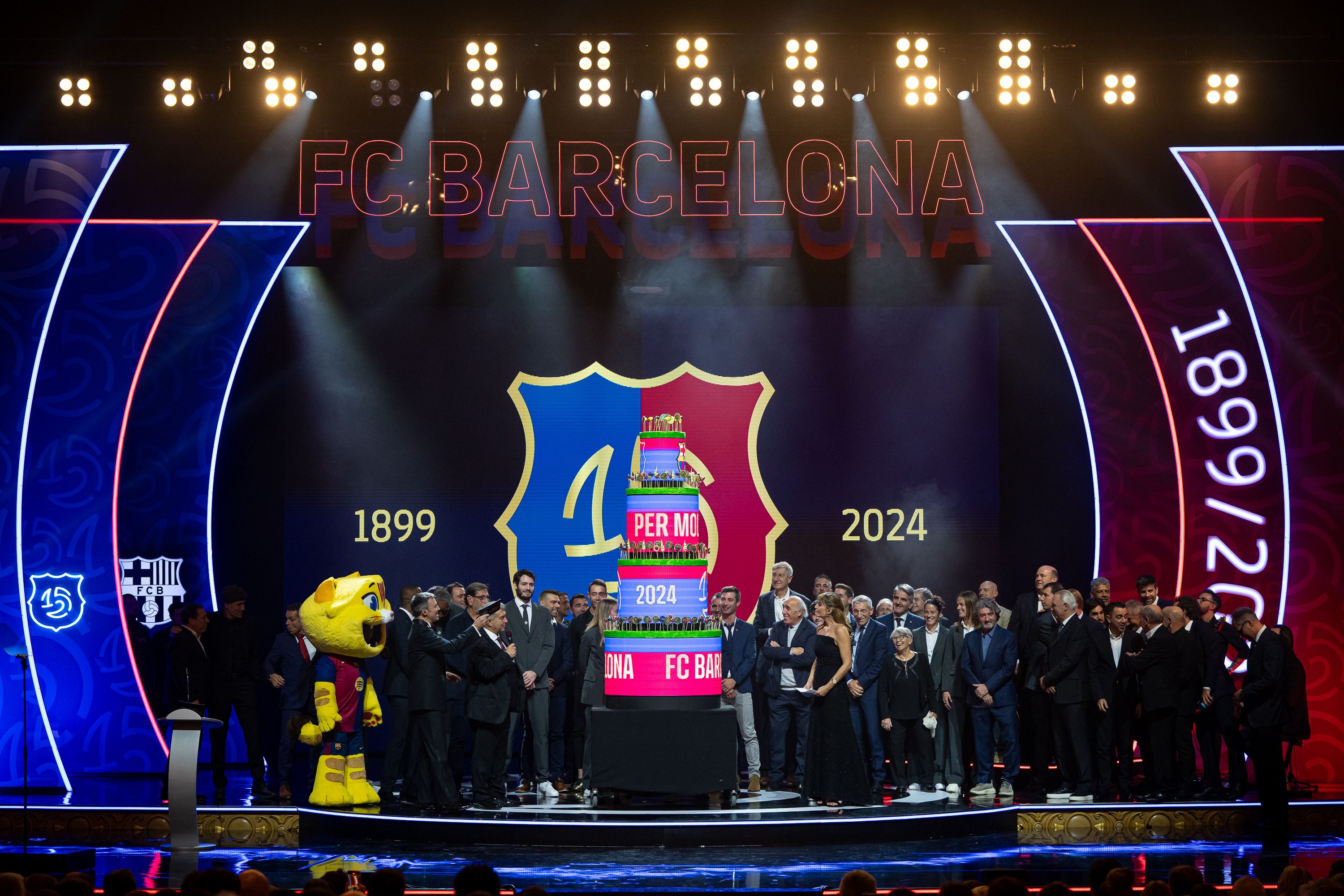 Imatge de la gala dels 125 anys del Barça al Liceu, on Gallardo va cantar en directe