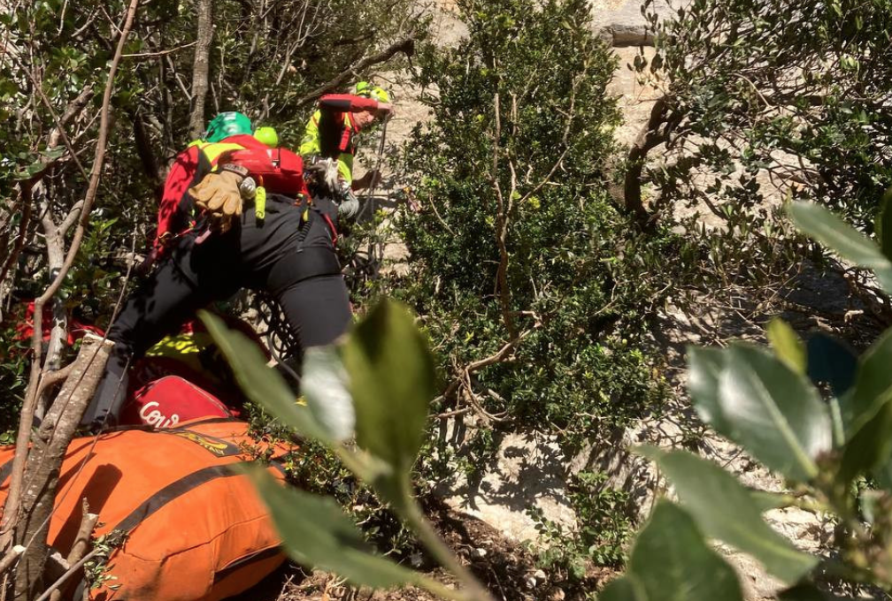 Imatge del rescat d'aquest cap de setmana a l'Alta Garrotxa