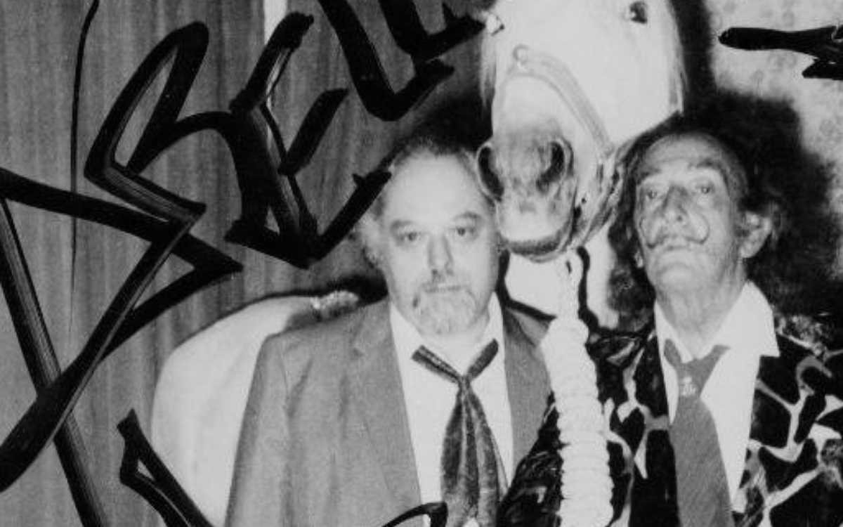 Joan Abelló en una imatge amb Salvador Dalí