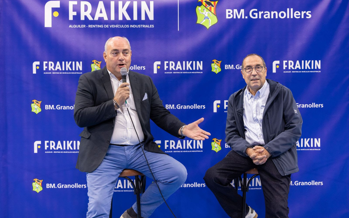 Martí Batallé, director general de Fraikin, i Alfred Serra, president del Club Balonmano Granollers