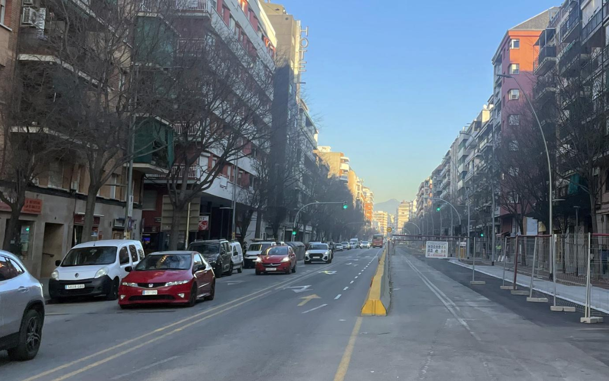 Obres a l'avinguda Sant Esteve de Granollers