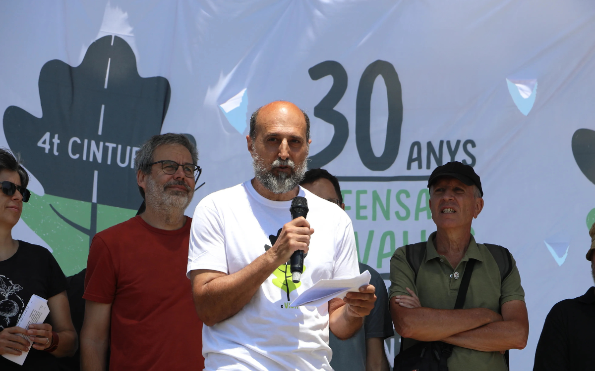 Toni Altaió durant la celebració dels 30 anys de la Campanya contra el Quart Cinturó