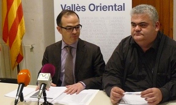 Feliu Guillaumes acompanyat de Jordi Turull en una imatge d'arxiu