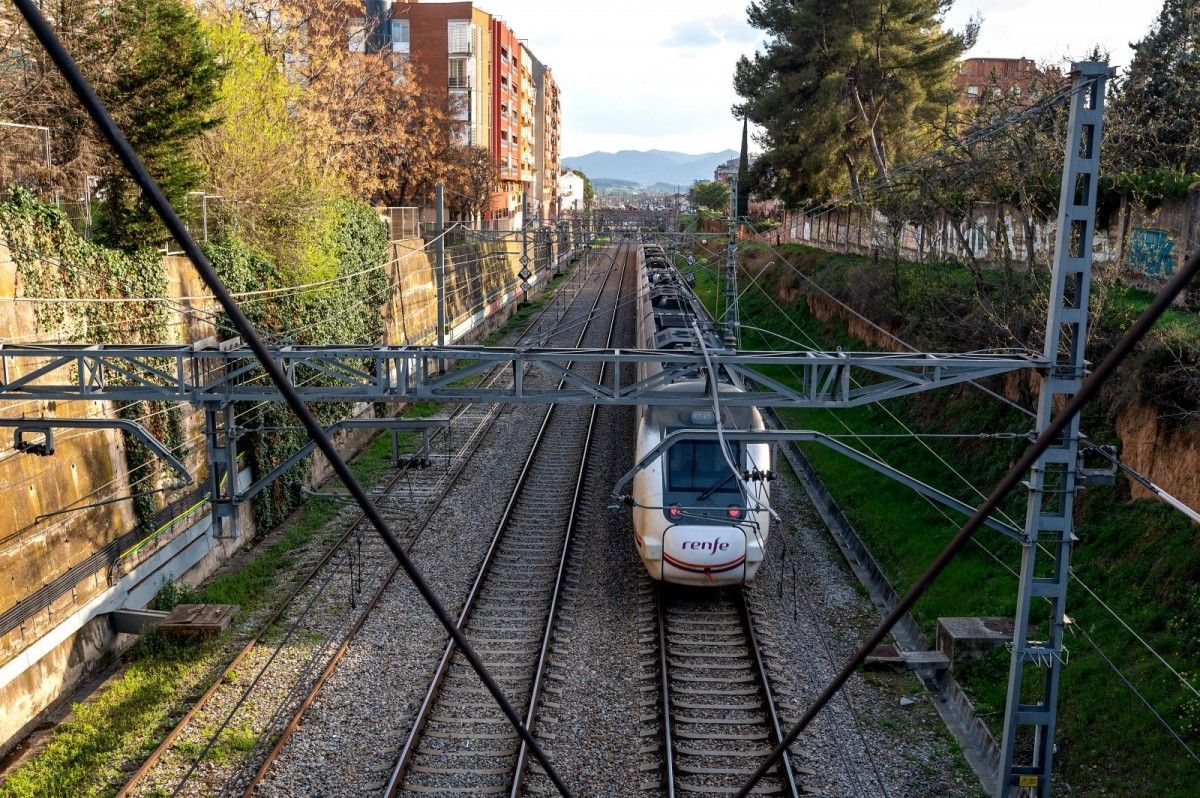 Les vies de tren de la línia de França.