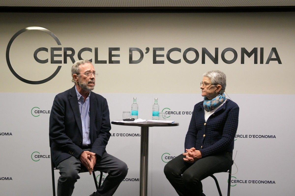 Carles Cunill i Montse Termes, avui al Cercle d'Economia.