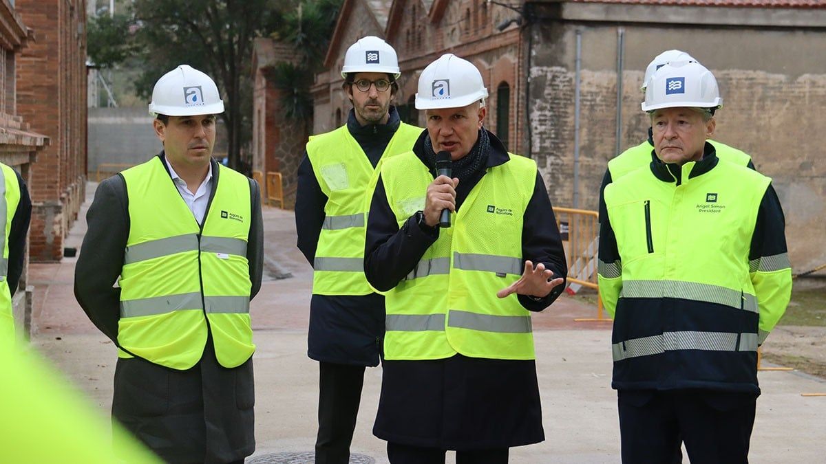 El conseller David Mascort en la presentació de l'ampliació de la potabilitzadora Besòs Central