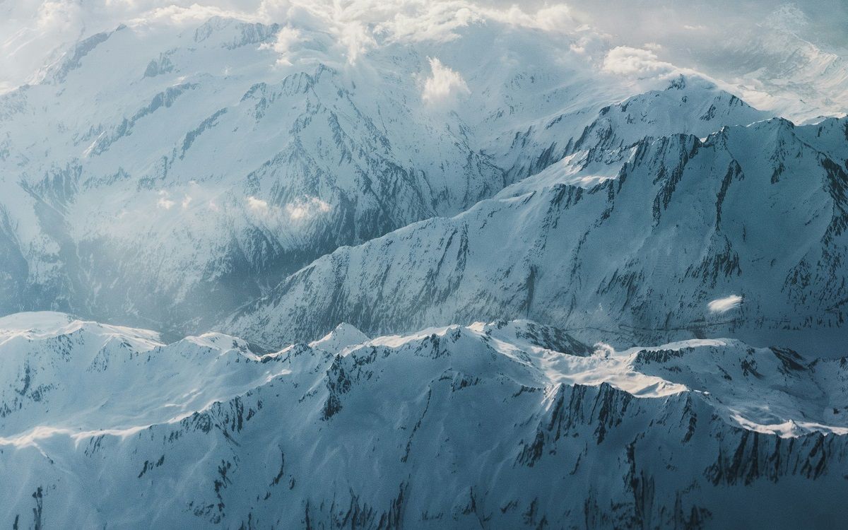 Vista aèria dels Alps suïssos