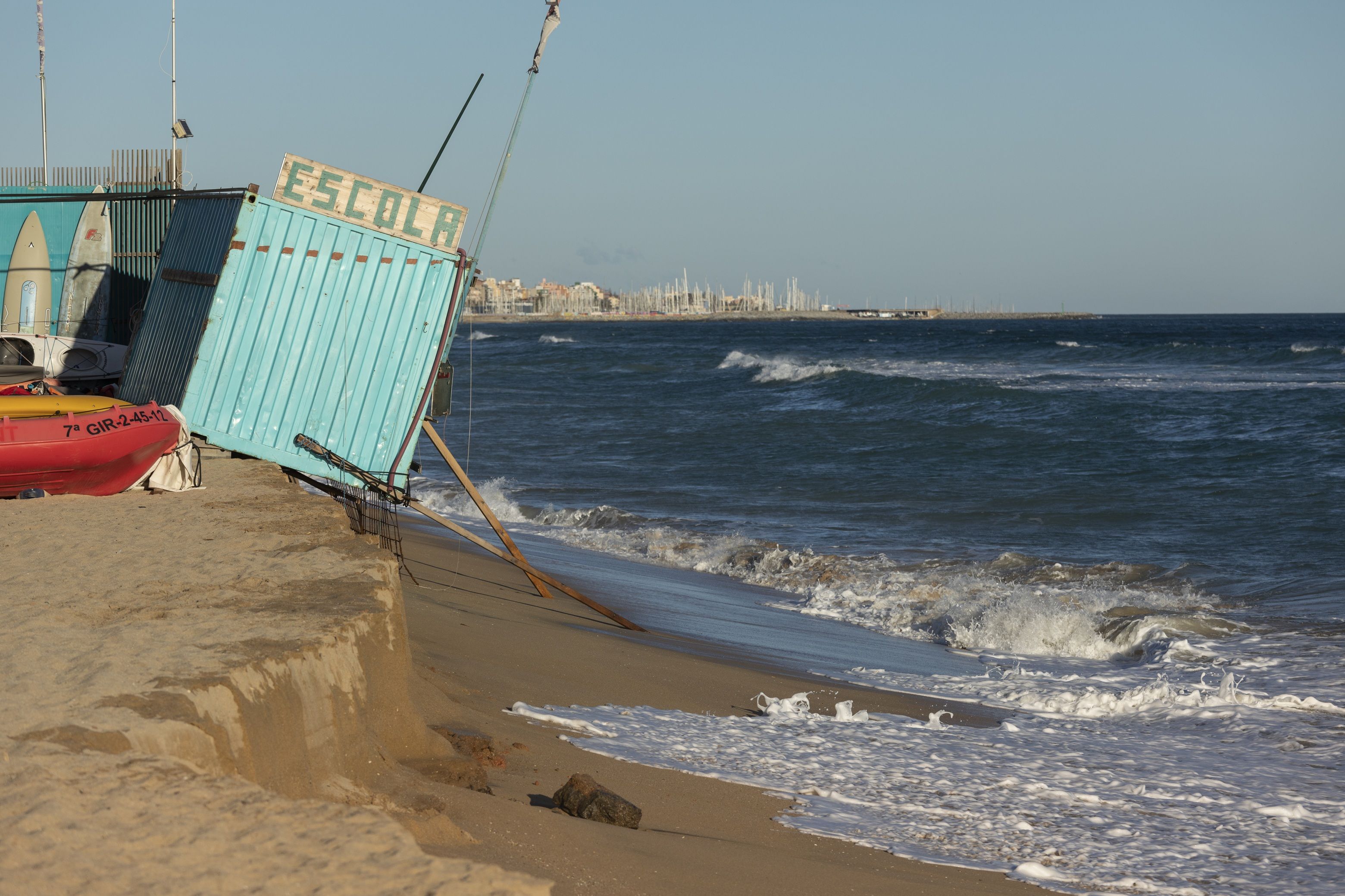 Les platges del nord de Barcelona han perdut un 15% de sorra en només quatre anys