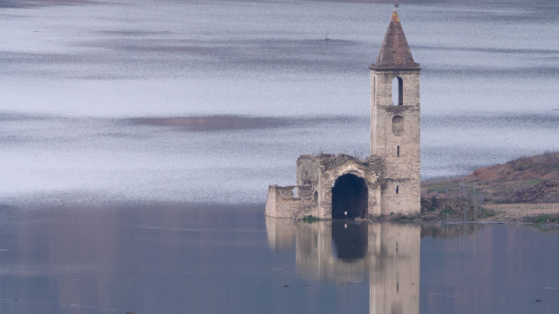 L'embassament de Sau, en una imatge d'aquest dilluns 17 de març