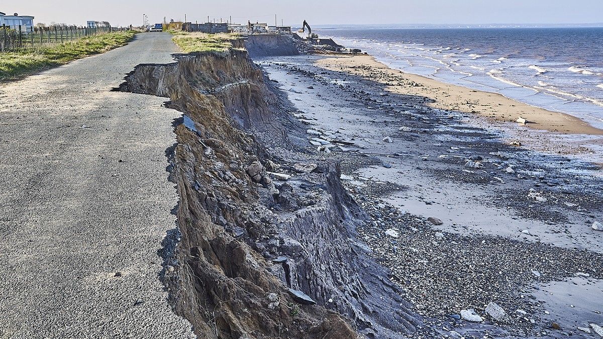 Erosió a la costa del nord-est d'Anglaterra