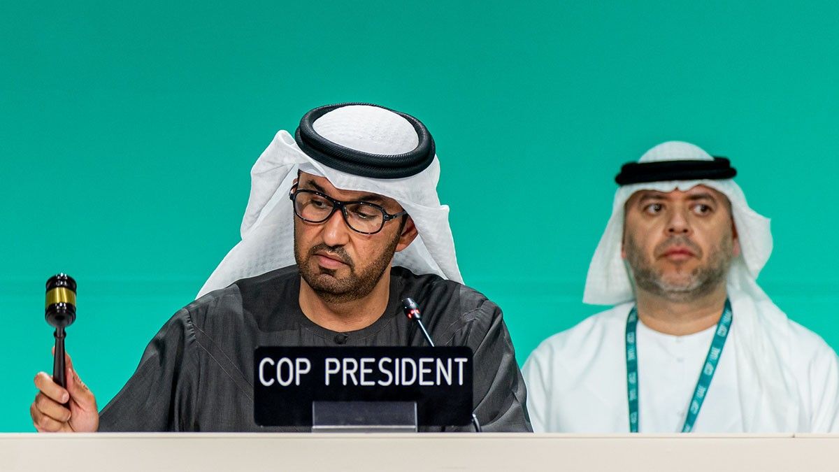 El president de la COP, Sultan al-Jaber, aquest dilluns
