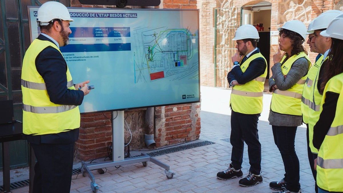 Visita d'obres a la potabilitzadora del Besòs