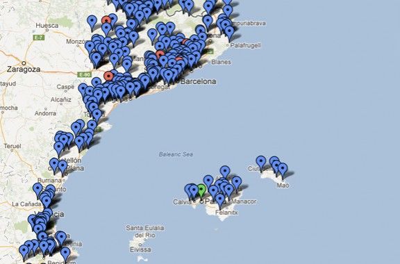 El mapa de paremiologia tòpica dels Països Catalans, a Google Maps