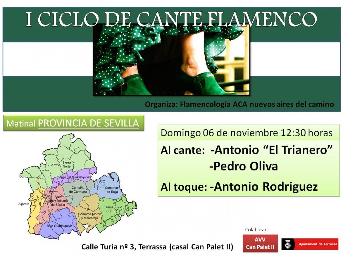 El cartell del I Ciclo de Cante Flamenco