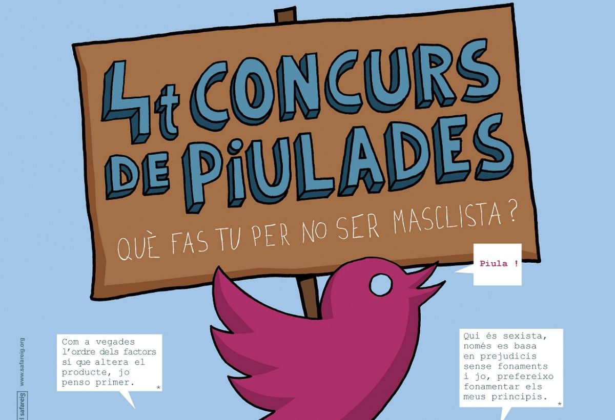 El cartell del 4t concurs de piulades contra la Violència Masclista
