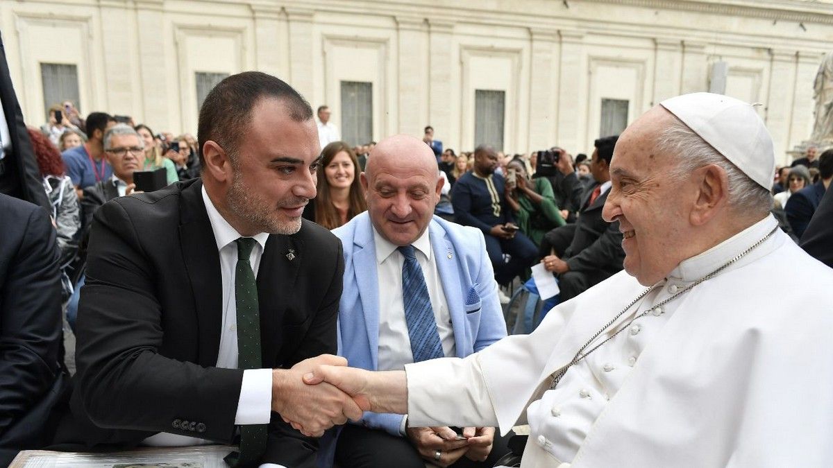 L'alcalde de Terrassa, amb el Papa Francesc