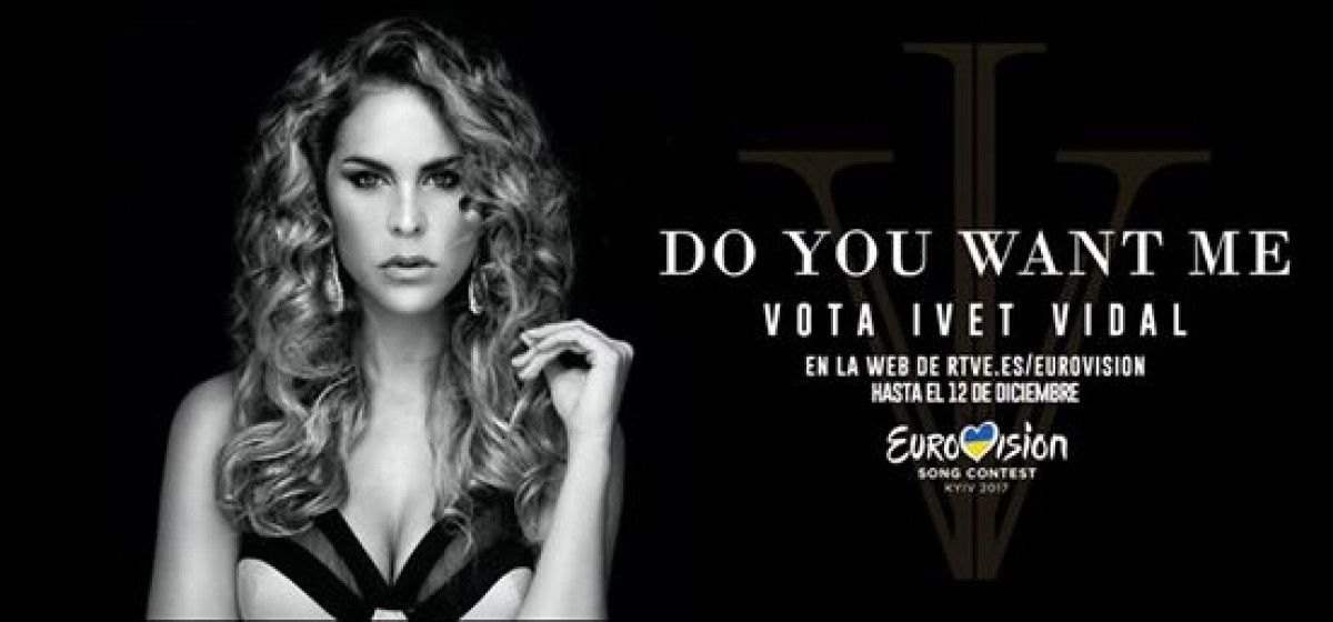 El cartell que demana el vot per Ivet Vidal a l'Eurocasting