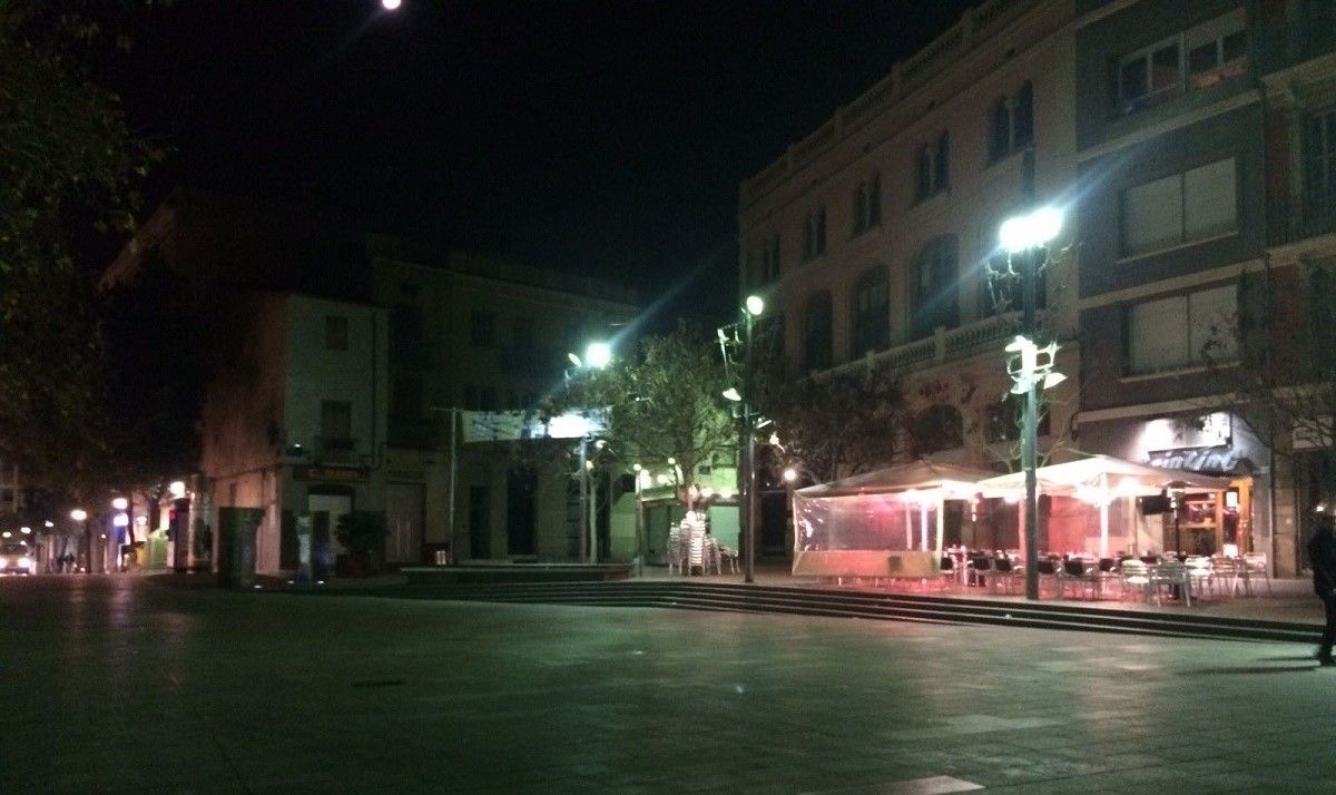 La plaça Vella de Terrassa, on va passar l'incident, aquest divendres a la nit.