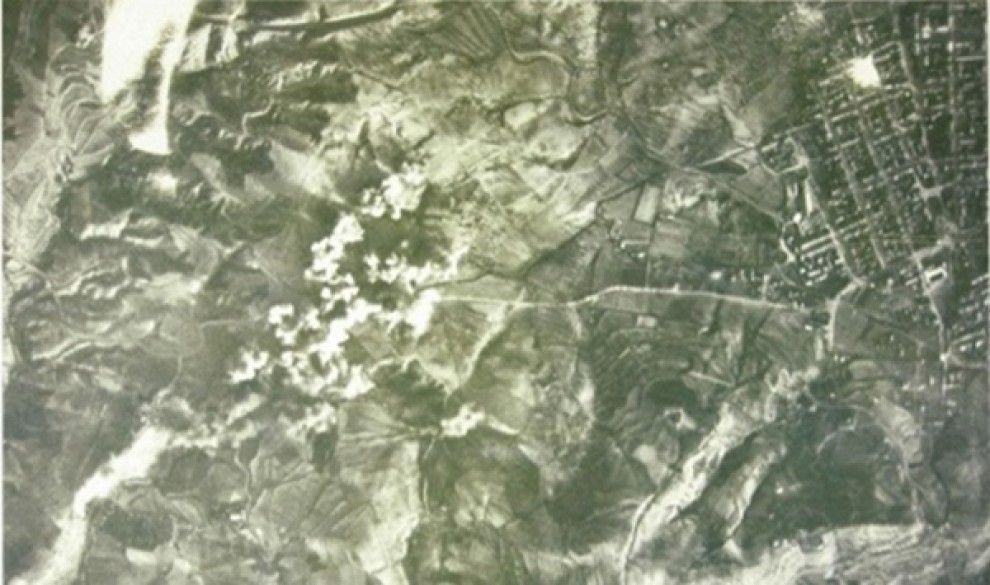 El bombardeig del 24 de gener de 1939, tocant a la carretera d'Olesa de Terrassa
