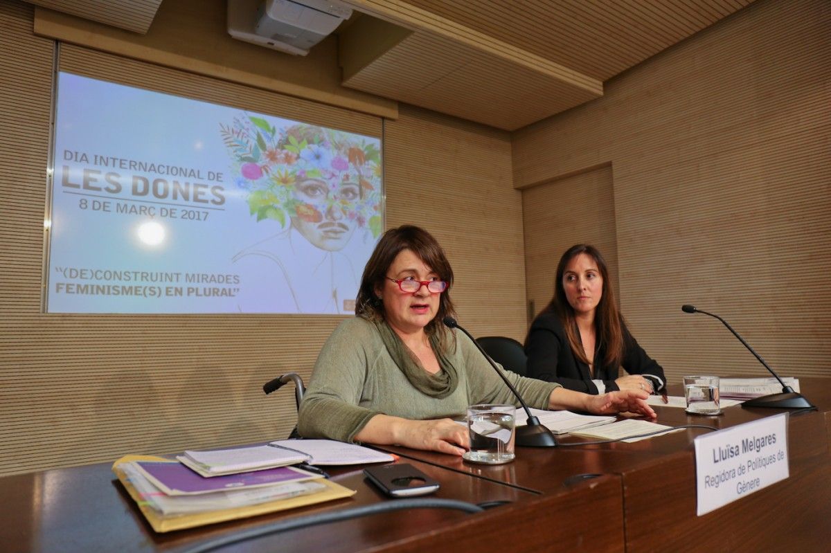 Lluïsa Melgares, durant la roda de premsa de presentació.