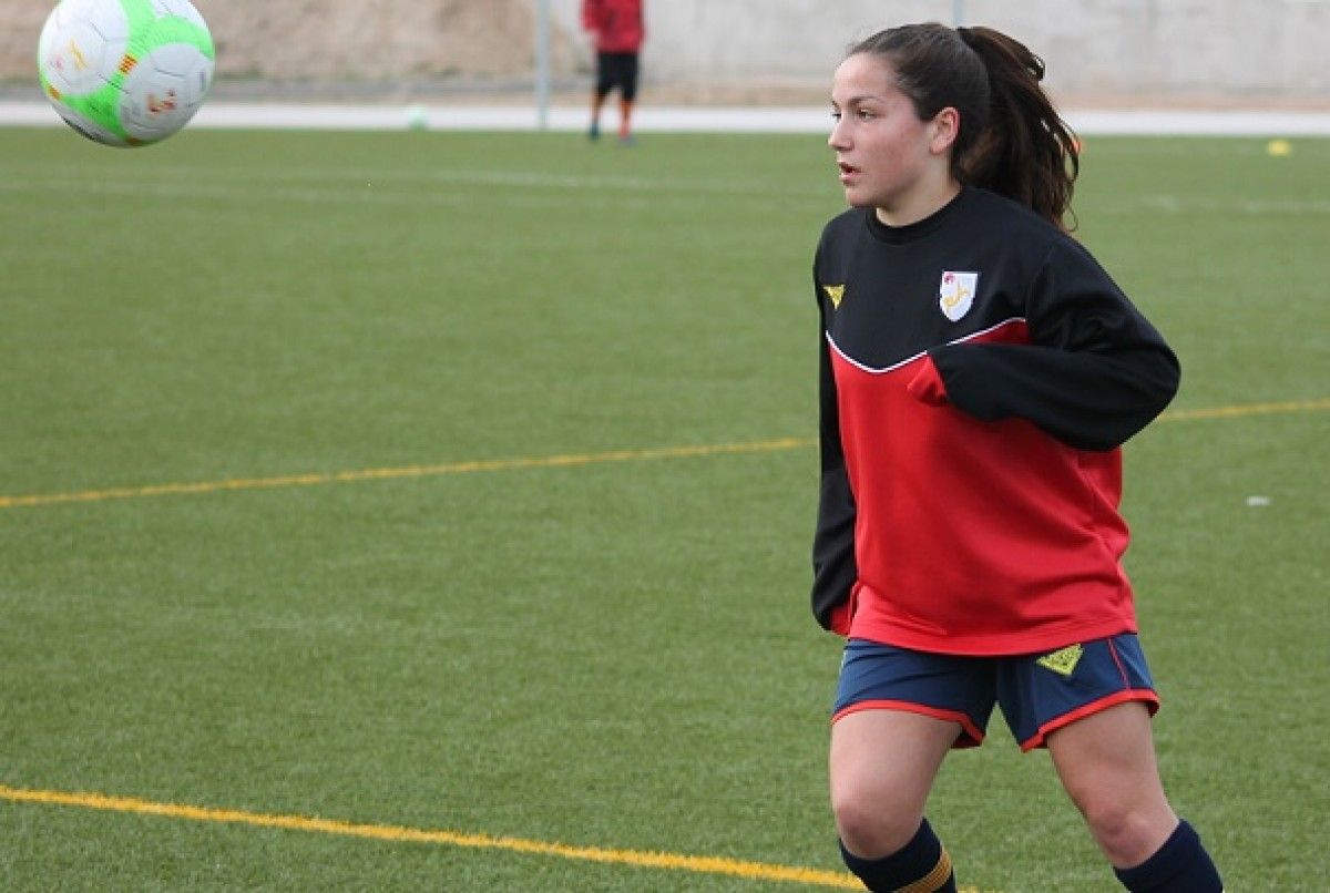 Anna Bové, amb la selecció catalana.