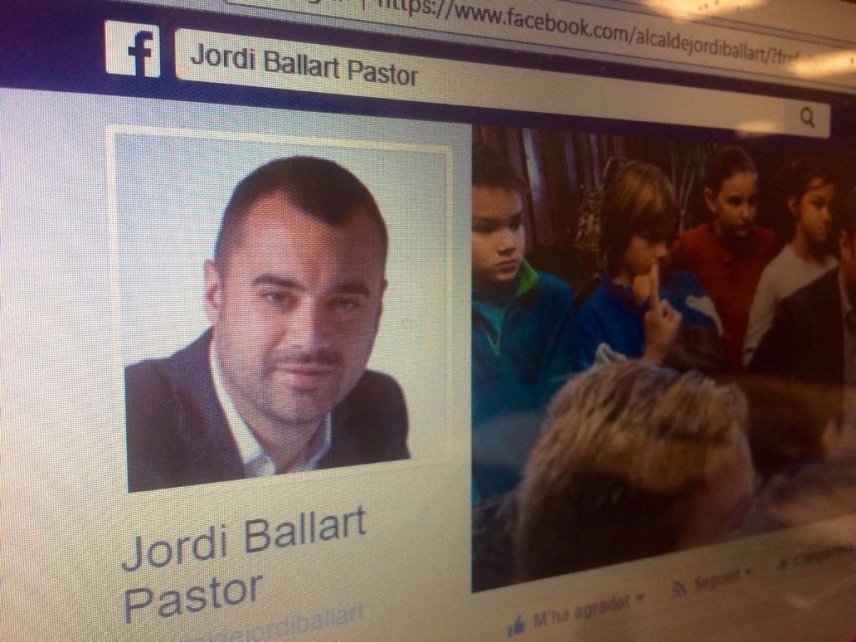 La pàgina de Facebook de Jordi Ballart.