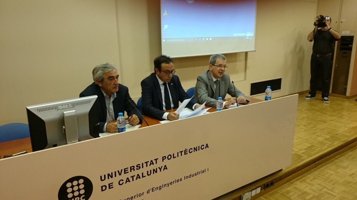 Alfredo Vega, Josep Rull i Antoni Ras, a l'obertura del Congrés.