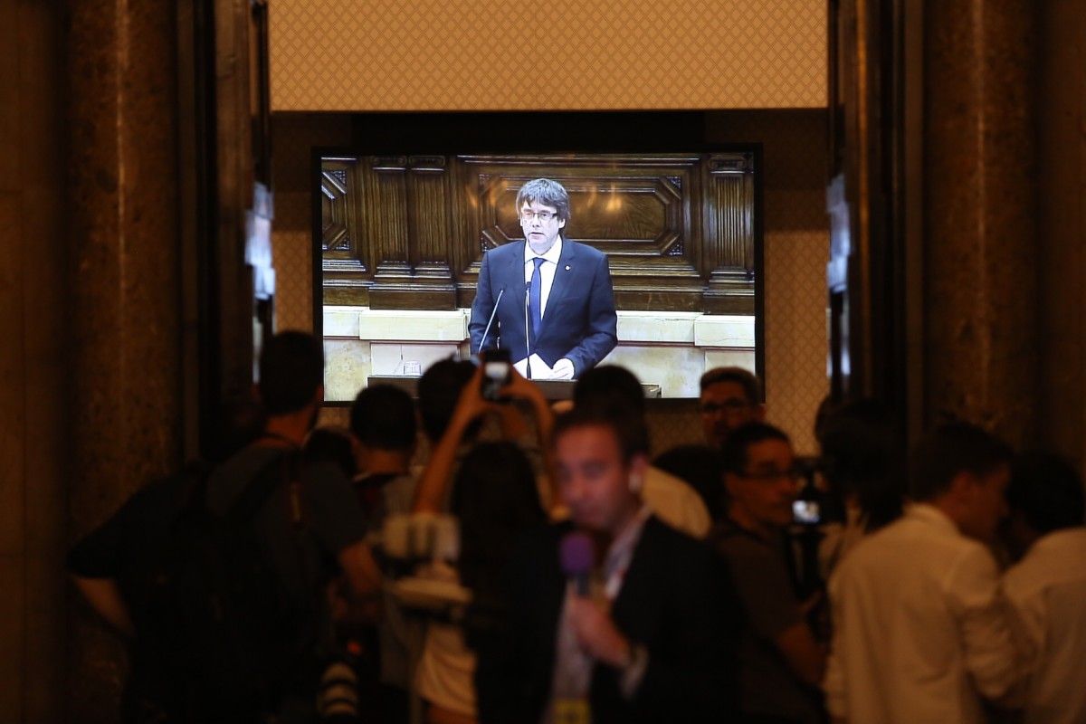 Carles Puigdemont, aquest dimarts al Parlament.