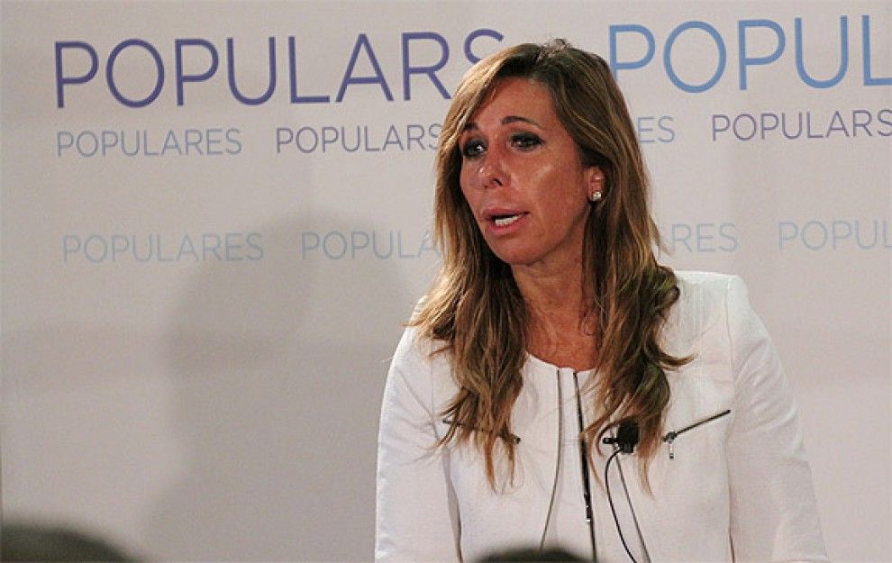 La presidenta del PPC, Alícia Sánchez-Camacho, en un acte sobre la família, aquest divendres.