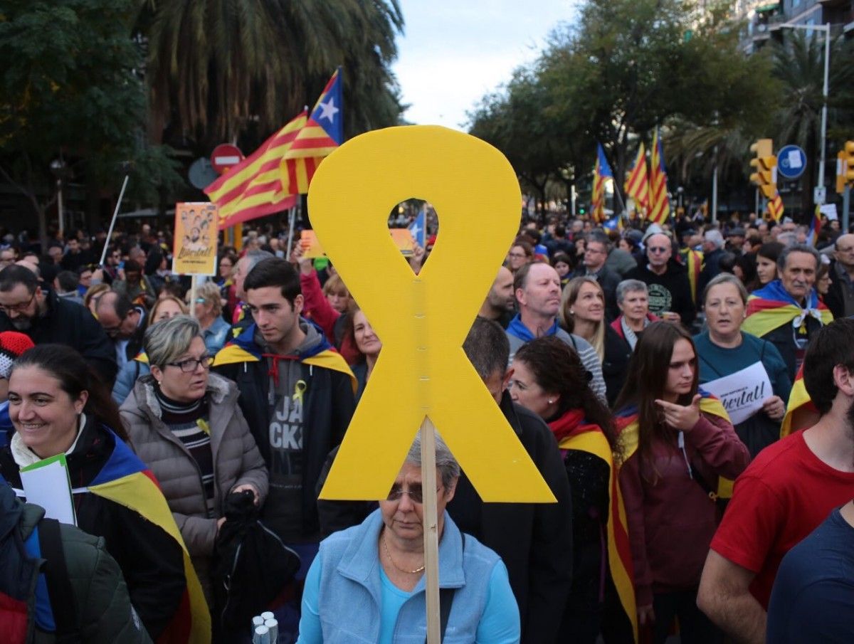 Manifestació a Barcelona en suport als presos polítics