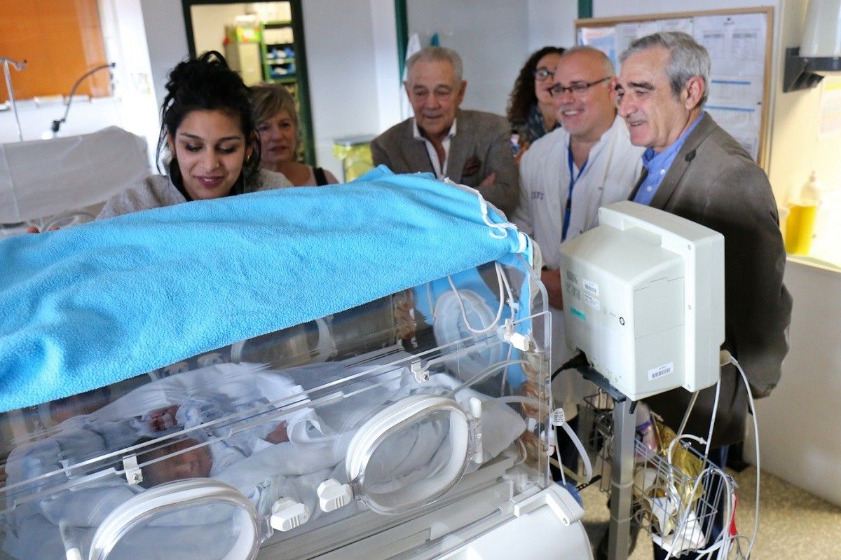 Alfredo Vega, en la visita al primer nadó de Terrassa del 2018.