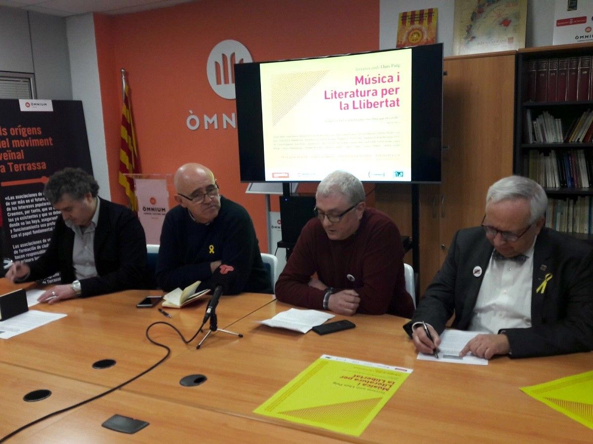 Presentació de l'acte musical i literari de suport a Lluís Puig.