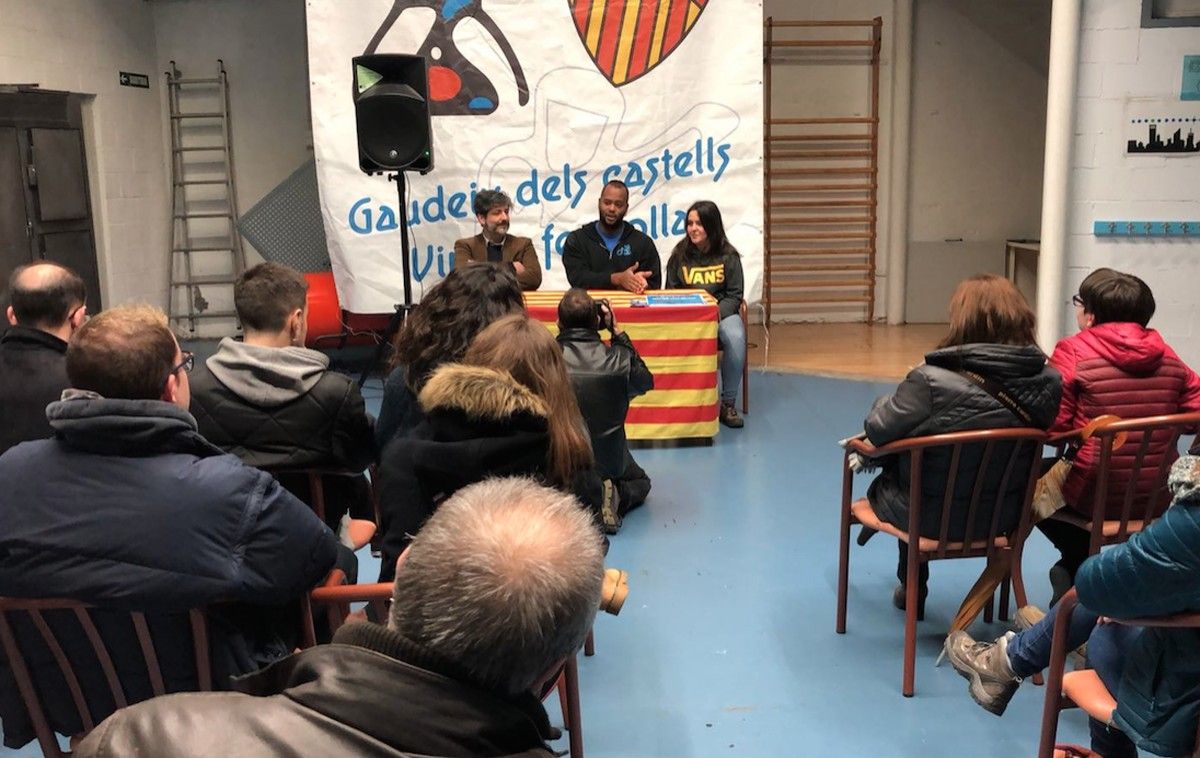 Roda de premsa de presentació de la jornada solidària dels Castellers de Terrassa