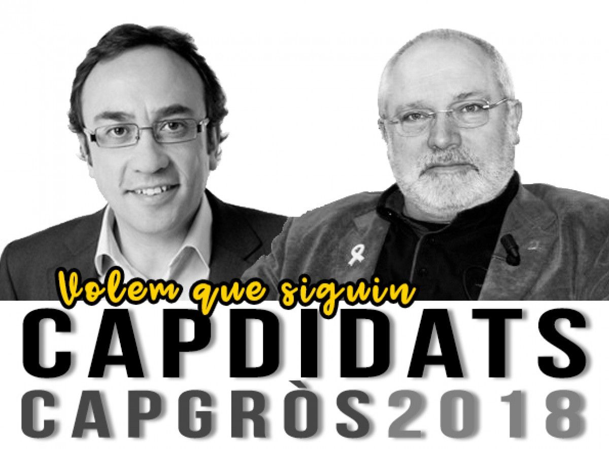 Imatge de la captdidatura de Josep Rull i Lluís Puig a Capgròs de l'Any 