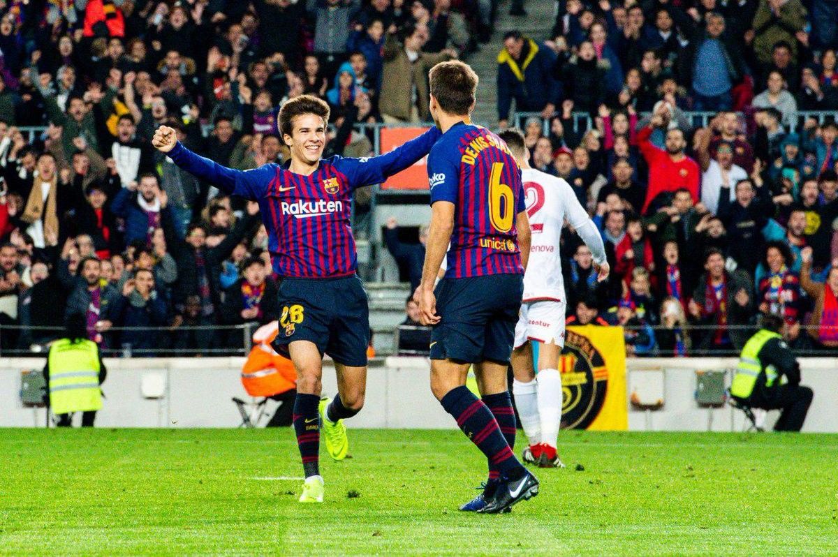 Riqui Puig en el seu debut amb el primer equip del Barça 