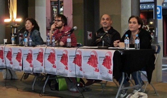 Rosa García, Marc Grau, Xavi Martínez i Ada Colau han presentat Guanyem Terrassa 