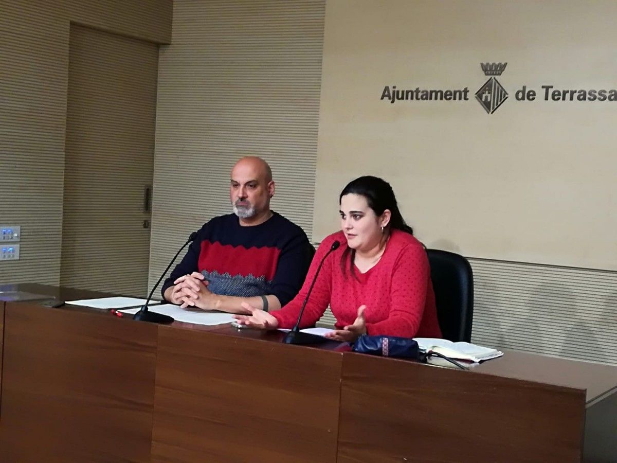 Roda de pemsa de TeC amb Xavi Martínez i Marta Muntanyola. 