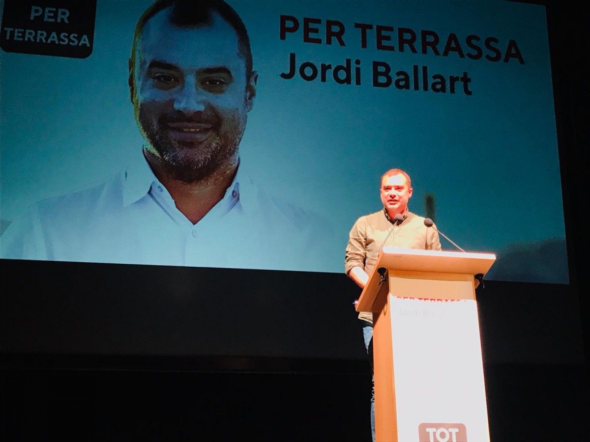 Jordi Ballart a l'acte central de campanya. 