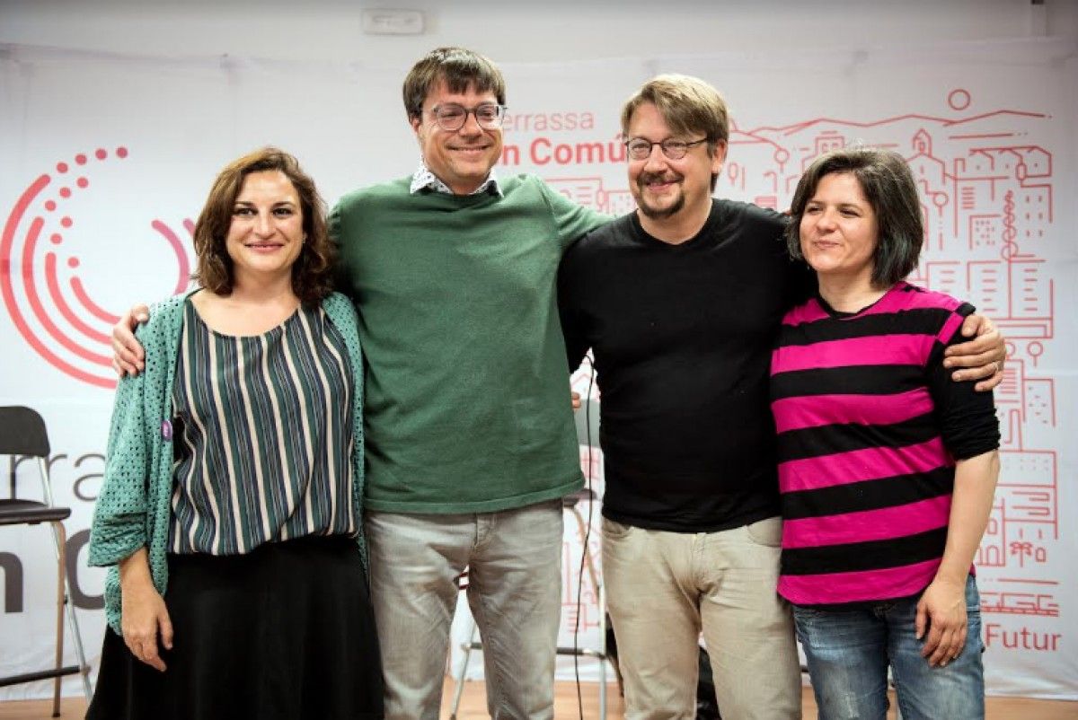 Agnès Petit, Xavi Matilla, Xavier Domènech i Gala Pin a lacte central de Tec 