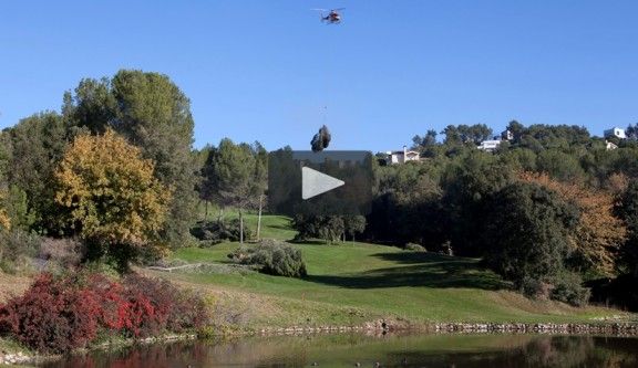 Helicòpter al camp de golf de Matadepera
